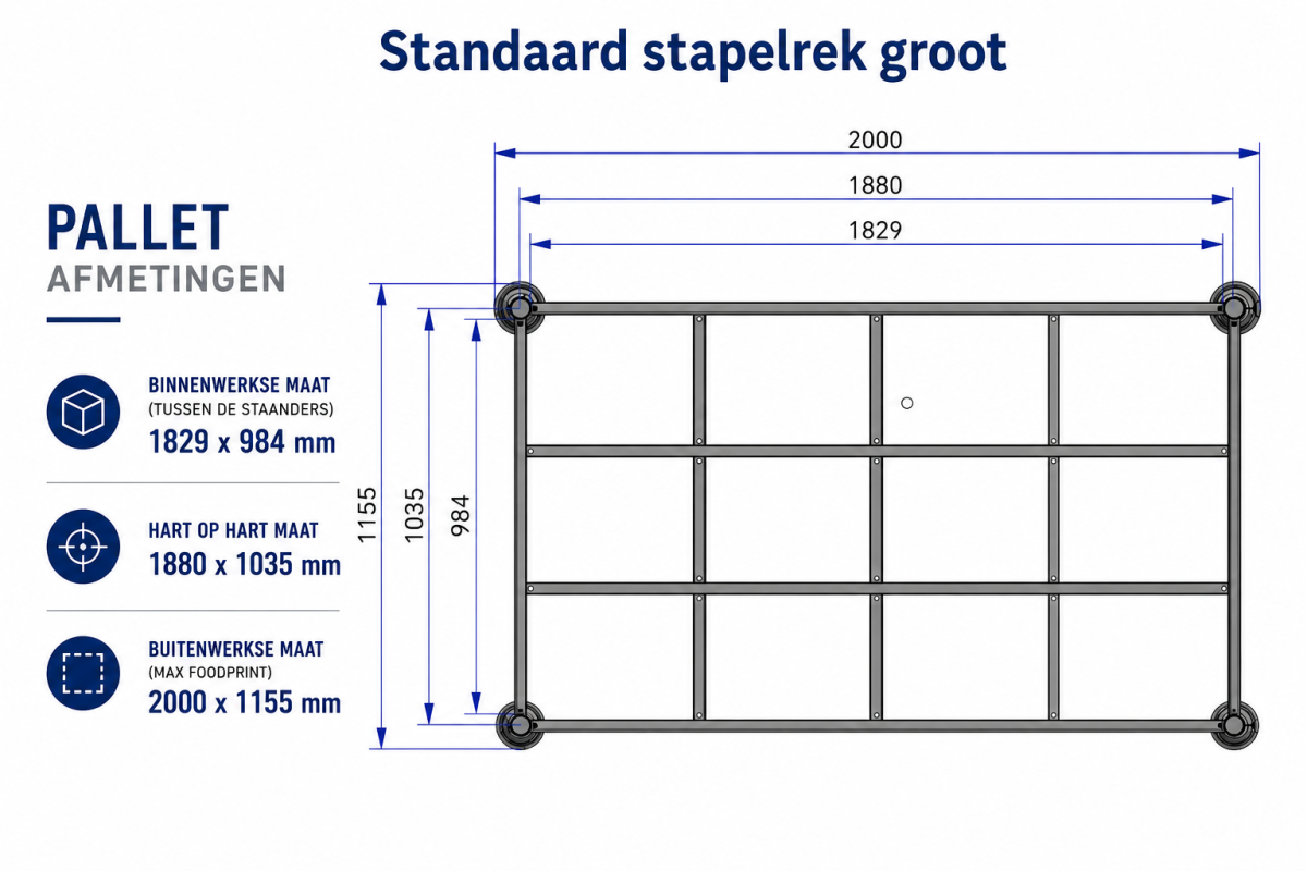 Standaard stapelrek groot - Afbeelding 2